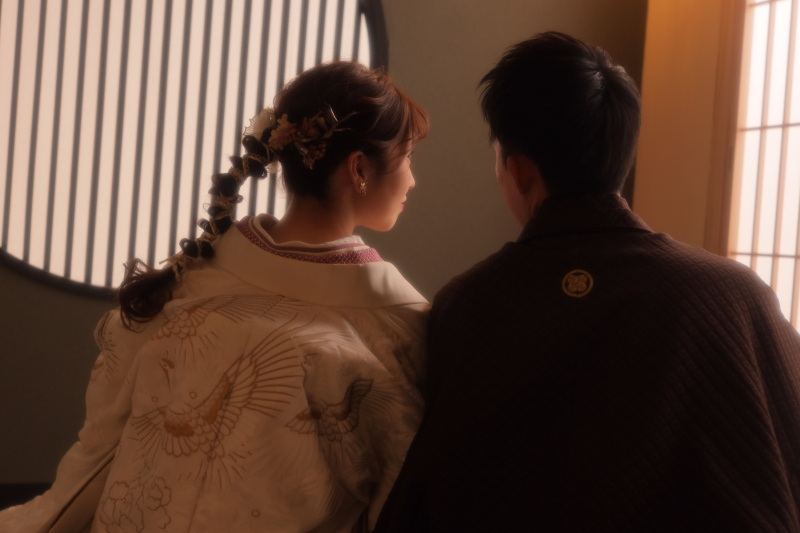 後ろ姿でしっとりと・・