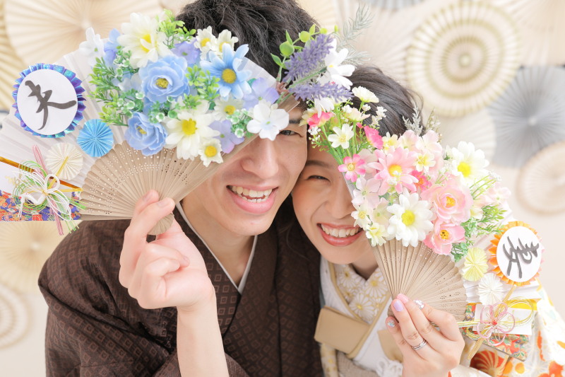 オリジナルの扇子からひょっこり♡