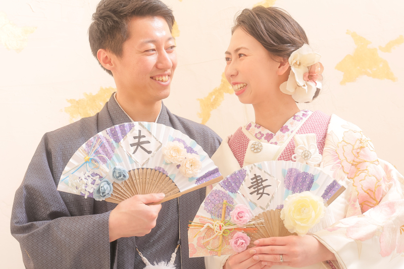 お持ち込みいただいた扇子と共に