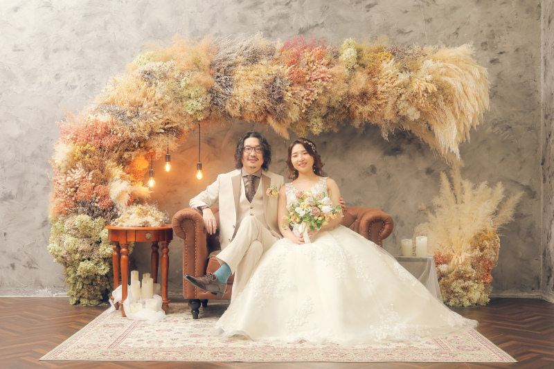 ドライフラワーのアーチ❁