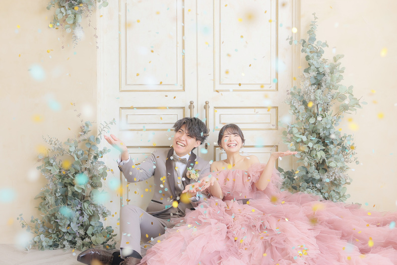 洋装最後はコンフェッティで❁