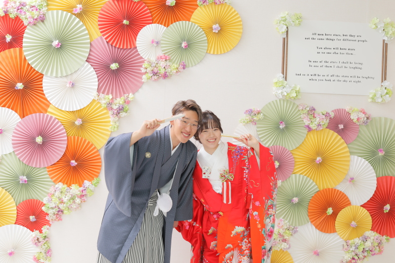 和装も2人らしく元気に♪