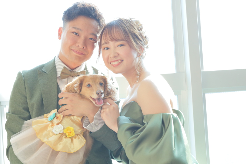 愛犬との撮影♡