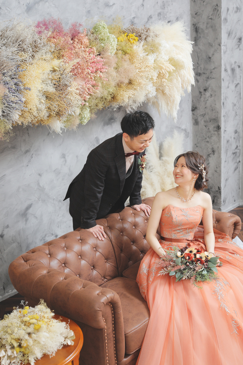 テラコッタカラーがおしゃれな花嫁様に人気♡