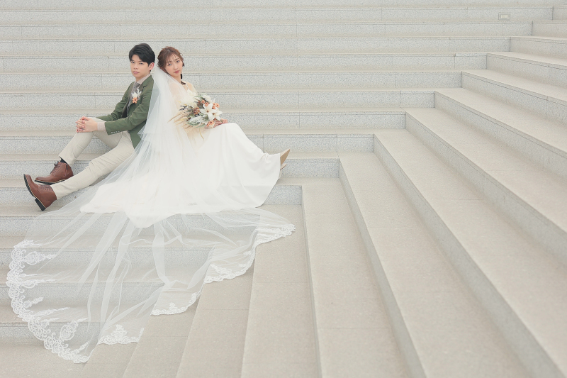 ロングベールを広げて