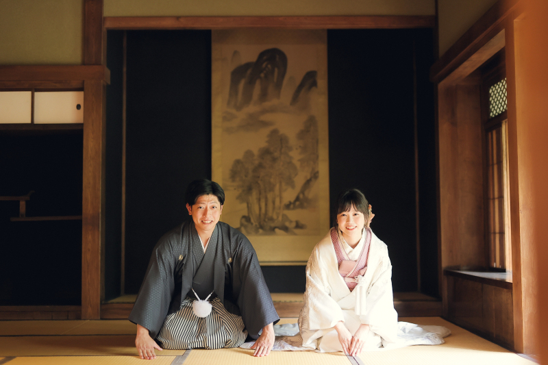 最後は正座×お辞儀のポーズで撮影終了!