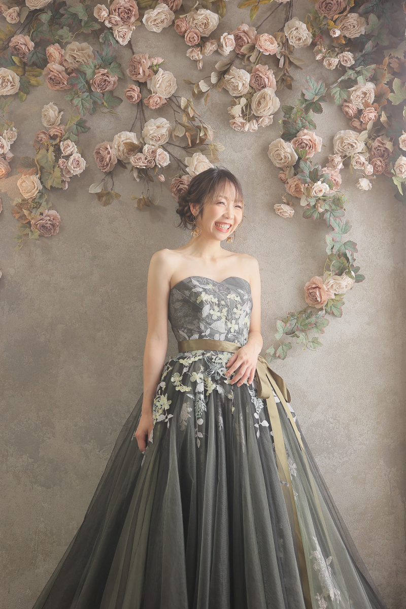 カラードレスで撮影♪