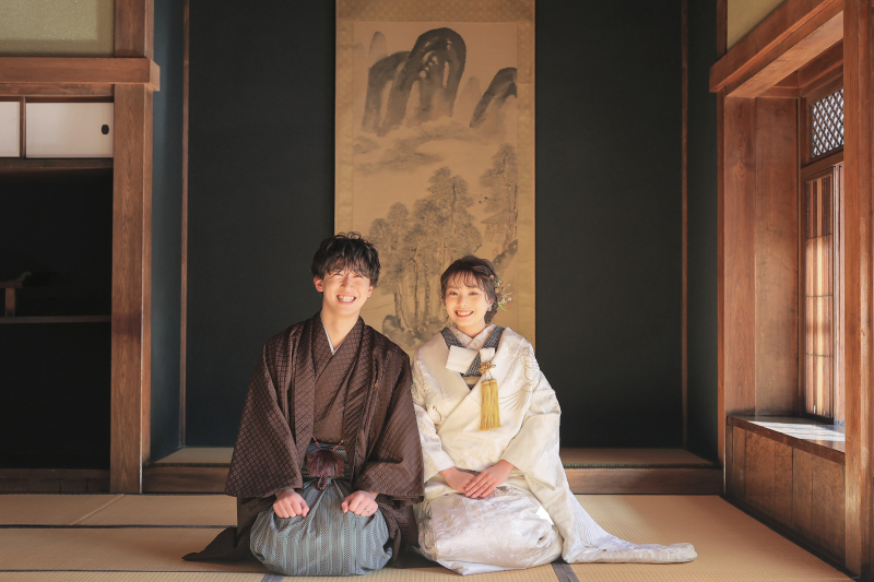 挙式、和装館内ロケーションを1日で!