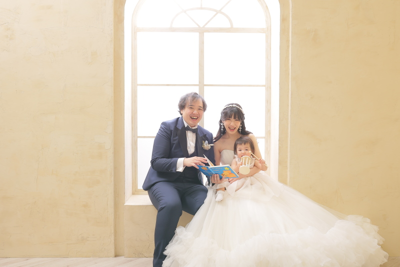 お子様と一緒のフォトウエディング♡