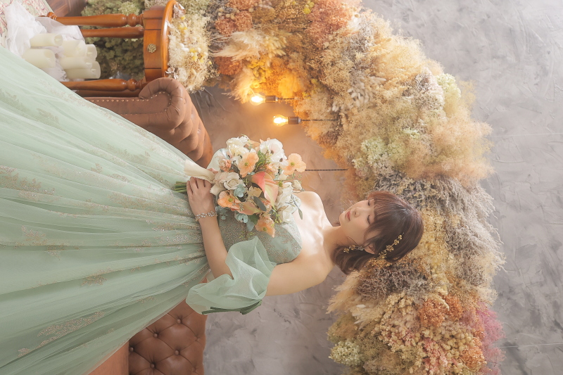 カラードレスで撮影❁