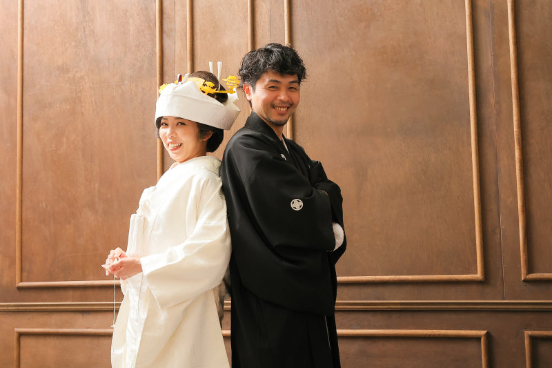 背中合わせで仲良く♪