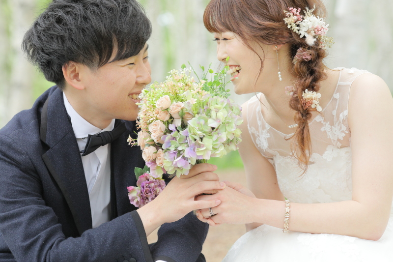 かわいい笑顔で