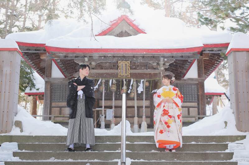 冬の神社も絵になる!