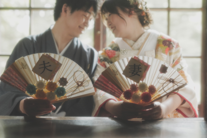 手作りの扇子と！