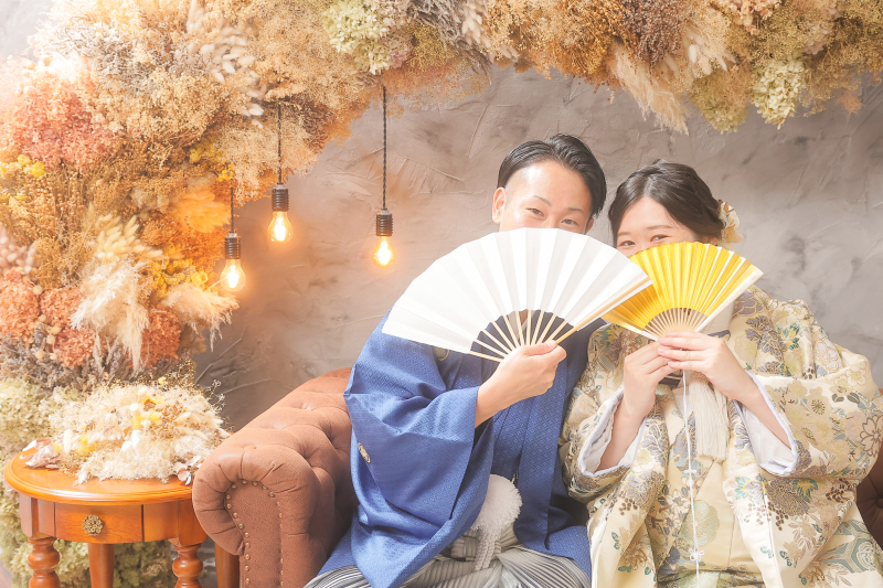 扇子を使って♪