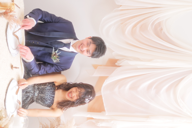 結婚披露宴をイメージしたセットで・・