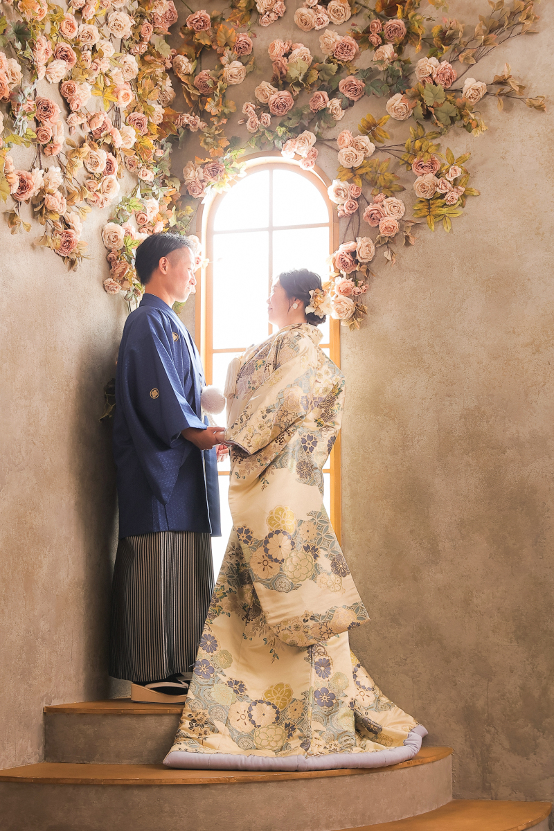 お花に囲まれて