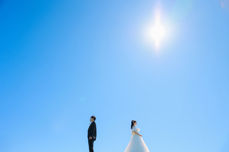 青空と、太陽と