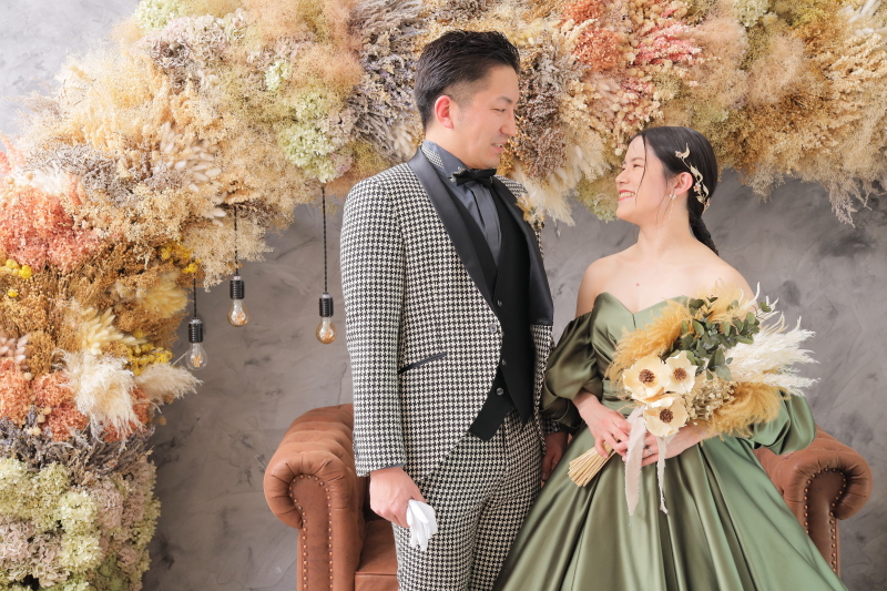 洋装×ドライフラワー❁