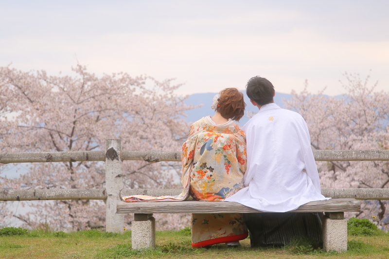 仲良く後ろ姿で！