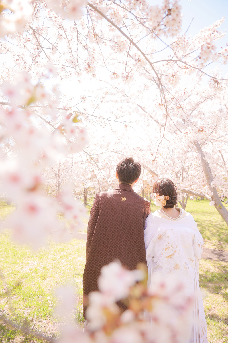 桜と合わせた後ろ姿❀