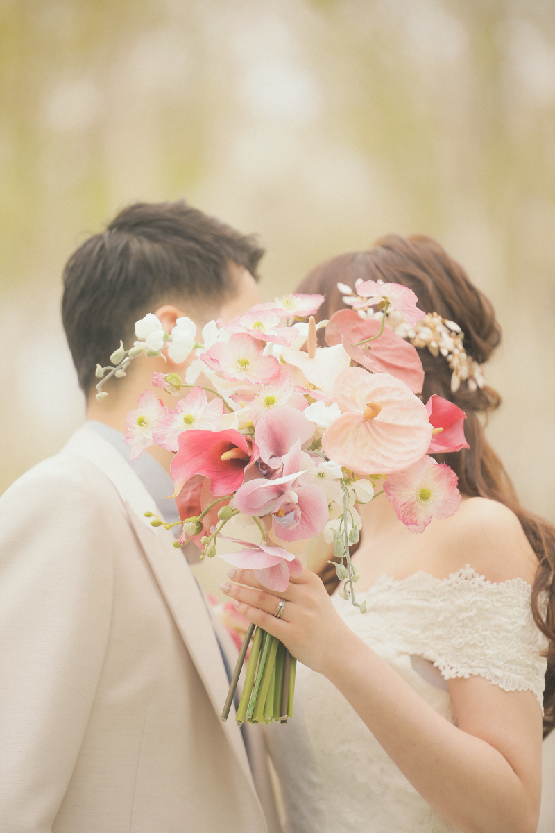 最後はブーケをメインに