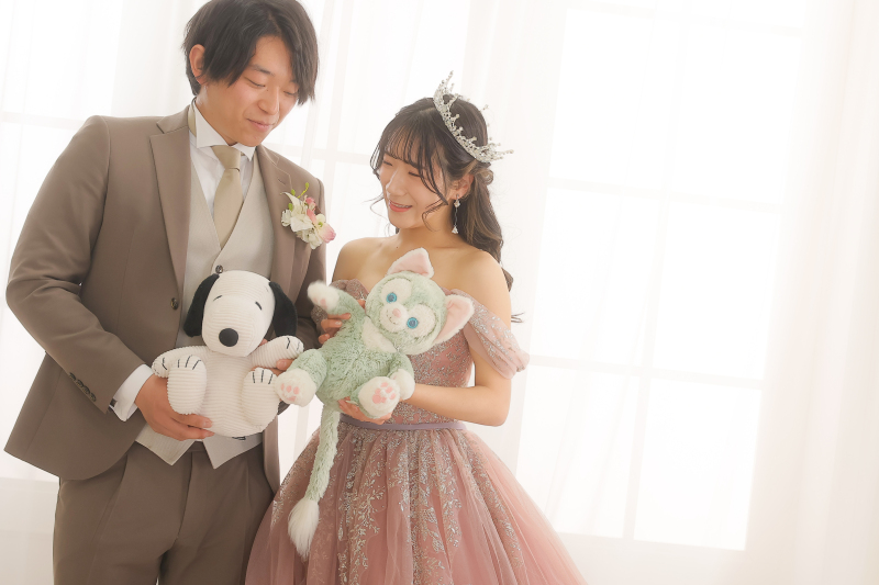 2着目はカラードレスに衣装チェンジ!