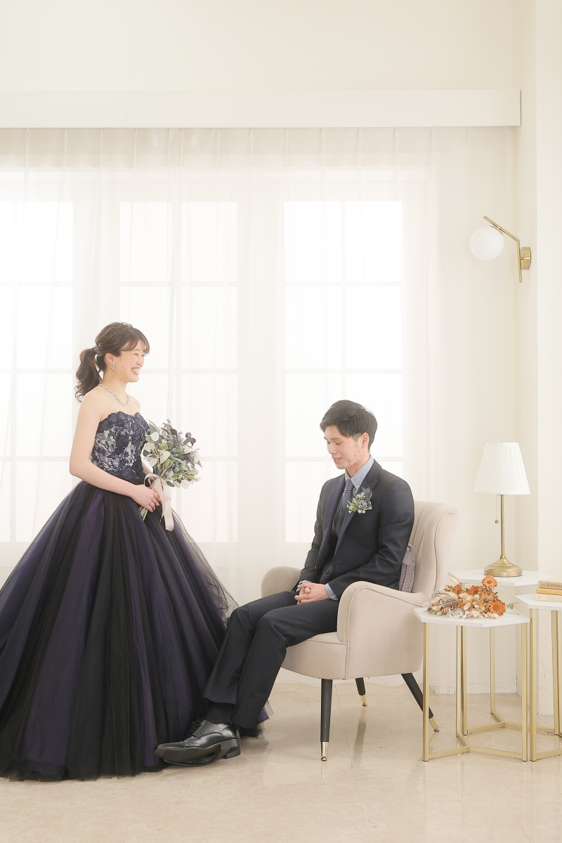 2着目はカラードレスに衣装チェンジ!