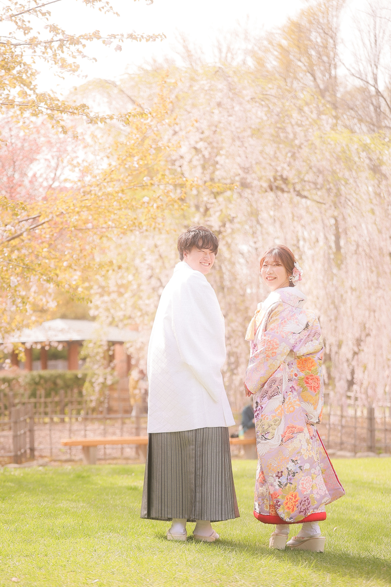 お散歩中の振り返りショット!