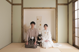 可愛いワンちゃんと一緒に