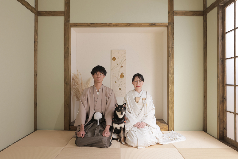 可愛いワンちゃんと一緒に