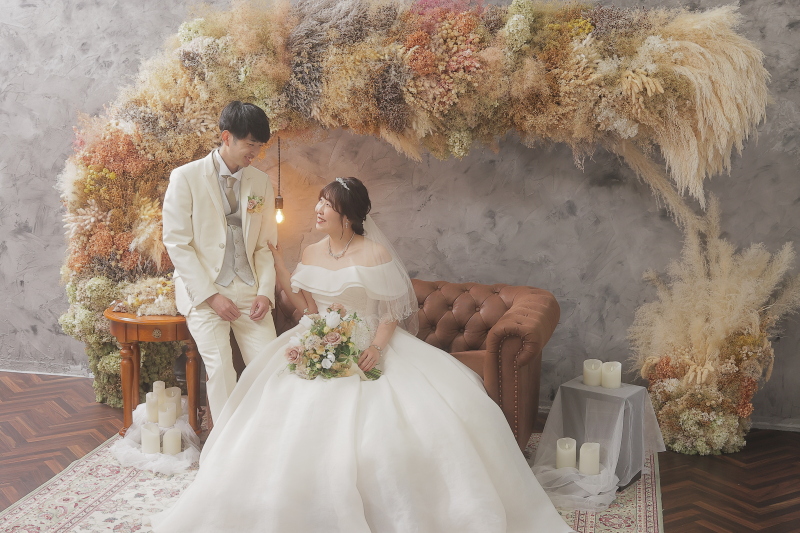 ウエディングドレスに♡