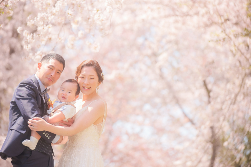 桜は家族と一緒に❀