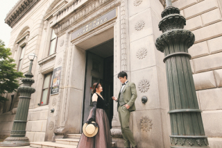 レトロな街並みと