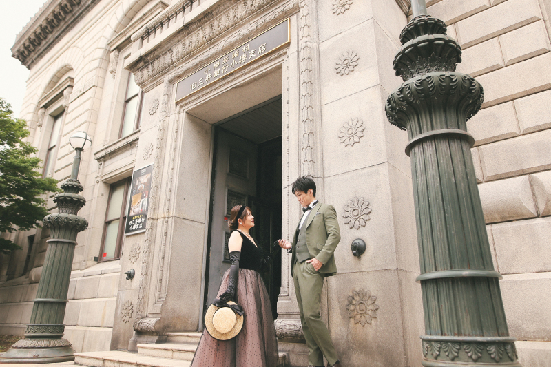 レトロな街並みと