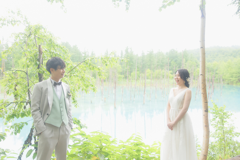 美瑛ブルーの水面が綺麗な場所❁