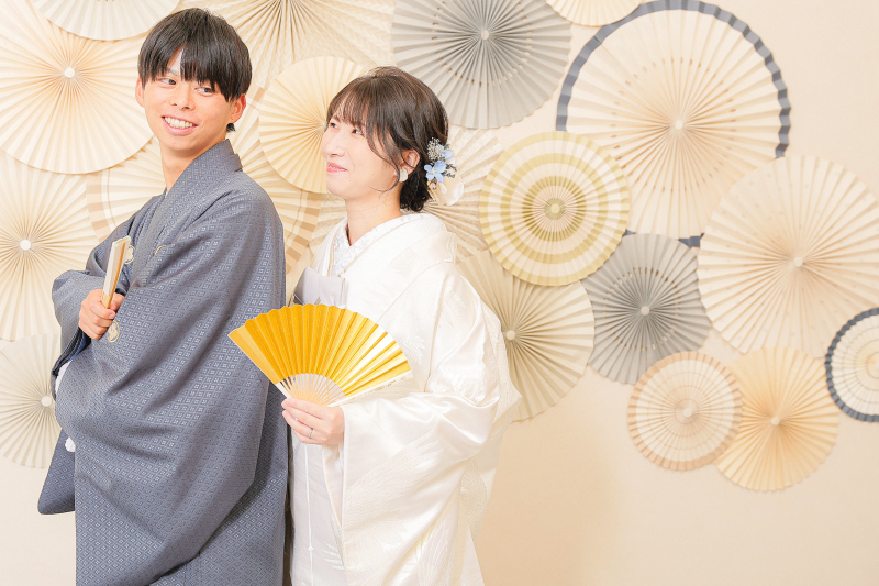 最後はお嫁様の着物を掛け替えて！