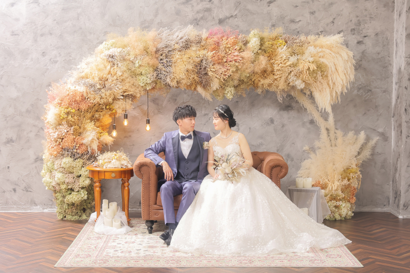 ドライフラワー×ソファー