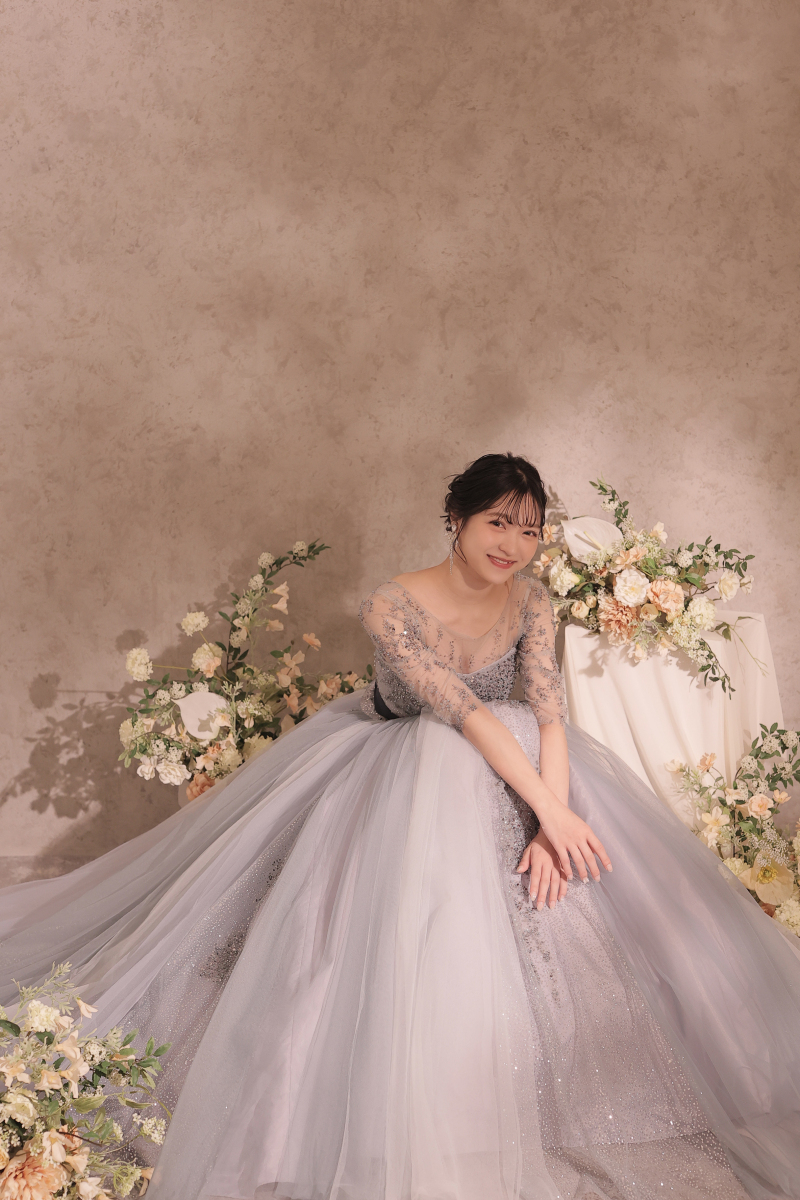 お花に囲まれて