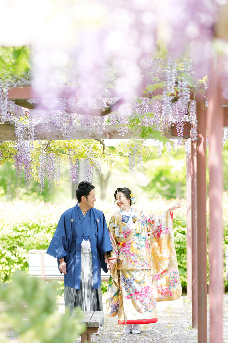 和装にピッタリ!藤の花ロケーションフォト