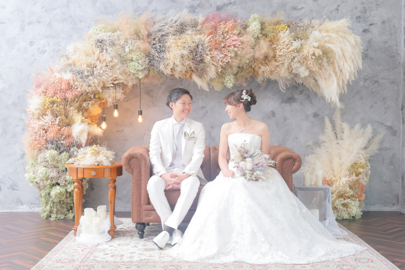 ドライフラワーが可愛らしいセット♡