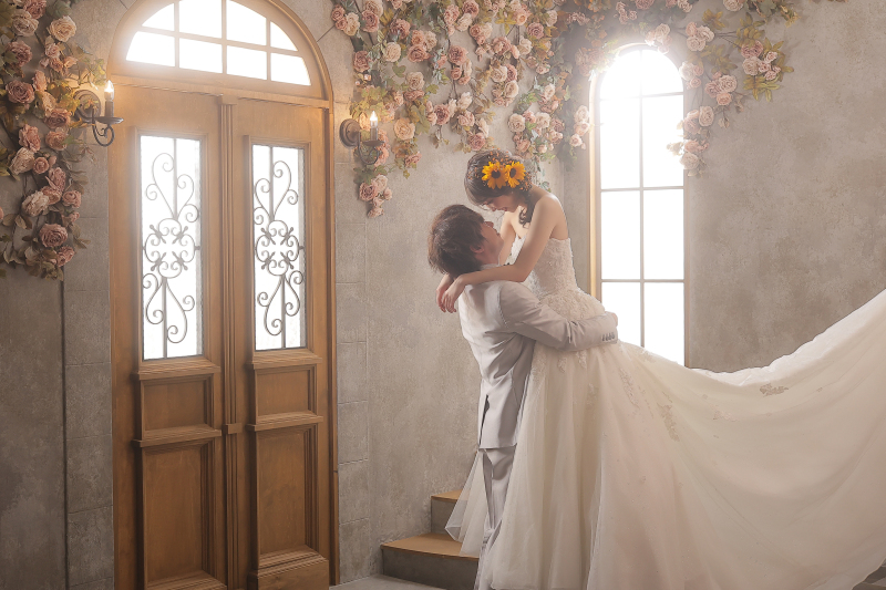 向かい合わせで