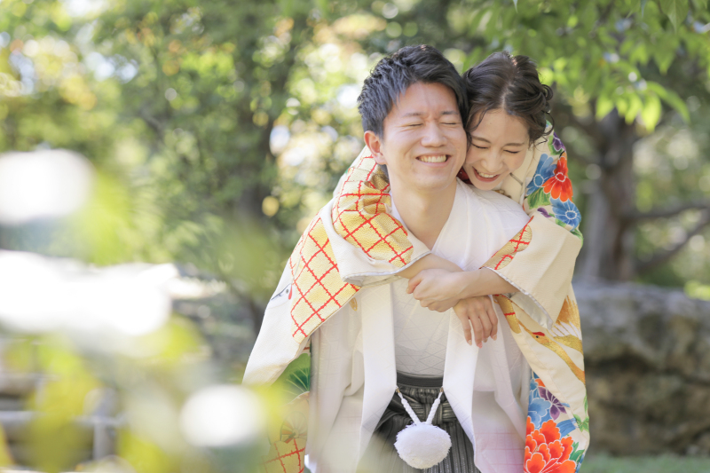 後ろからハグ♡