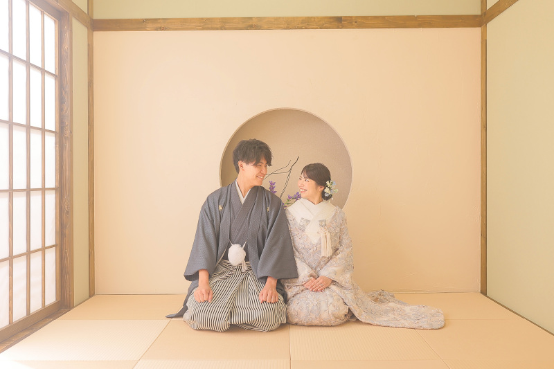 和装最後は正座ショットで!