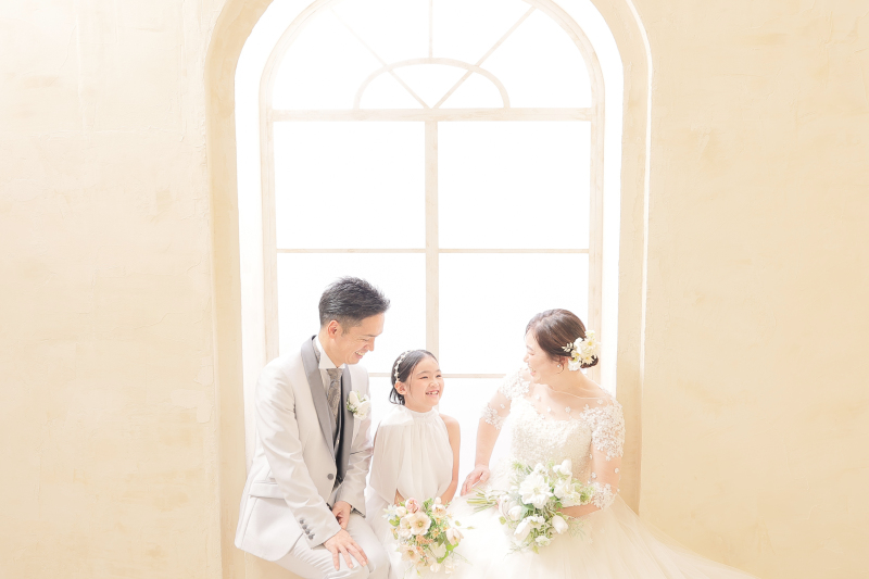 家族と一緒にウェディングフォト⚘