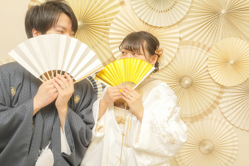 扇子からひょこっ♡