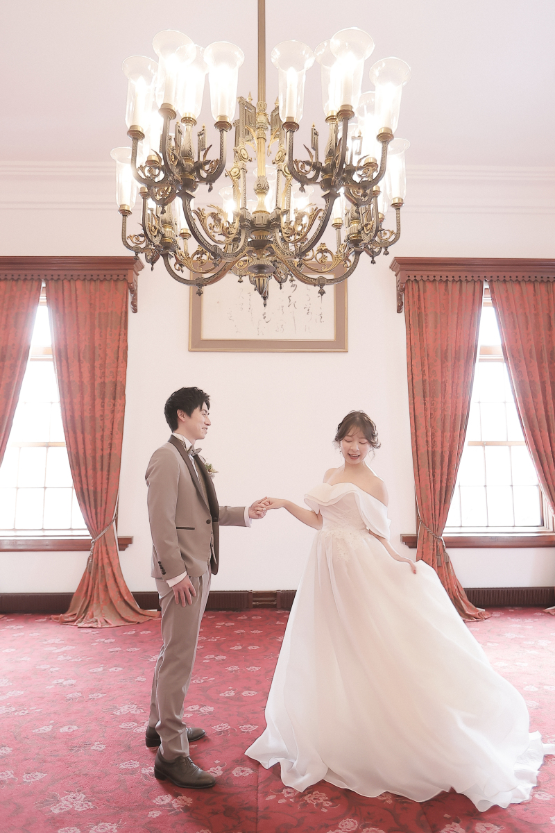 ドレスをなびかせても◎