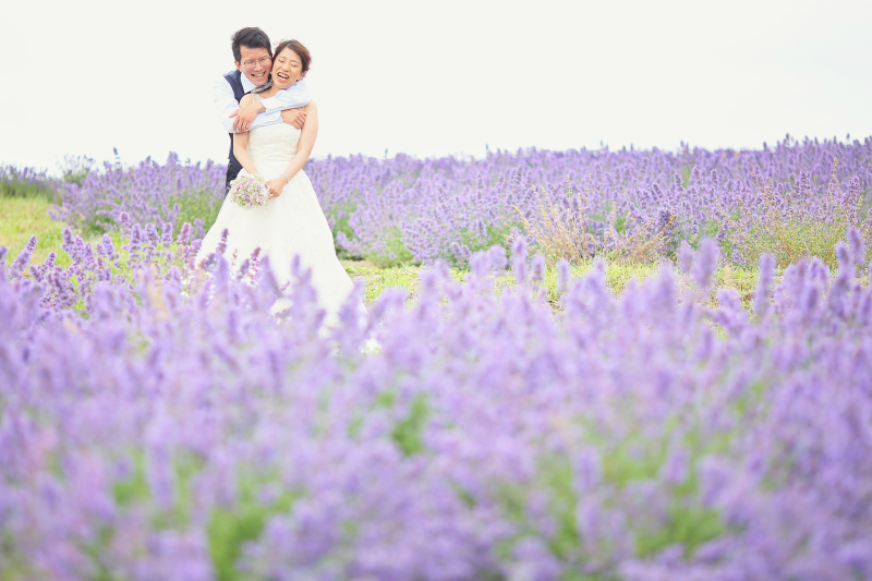 ラベンダーと一緒に