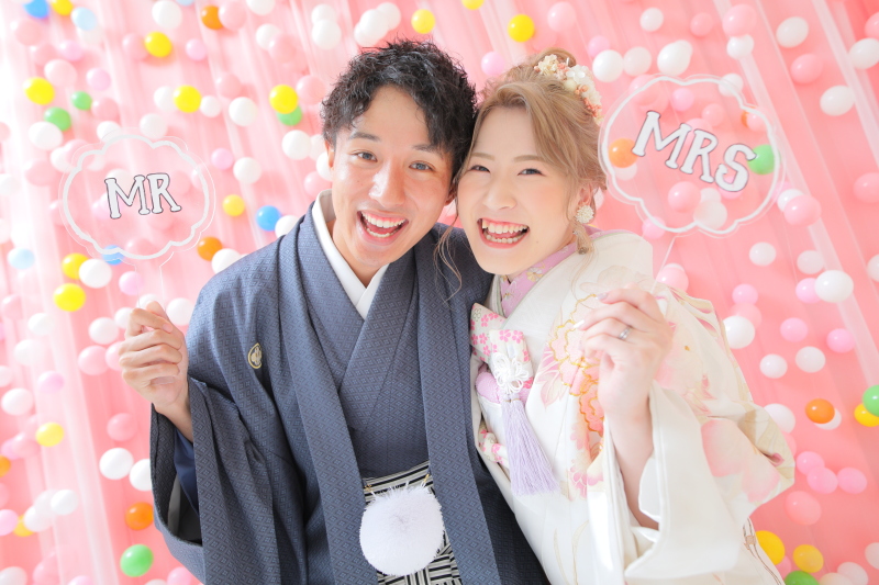 和装でも2人らしく!