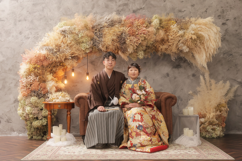 ドライフラワー×和装